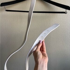 Lacoste White Leather Belt